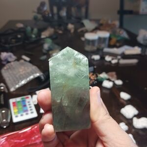 Green fluorite tower